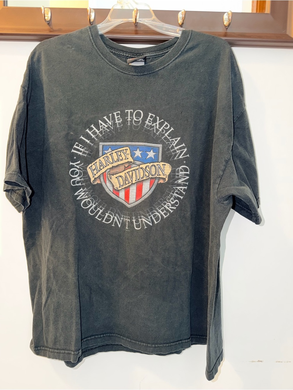 Harley-Davidson Black Graphic Tee with Shield Logo 2XL
